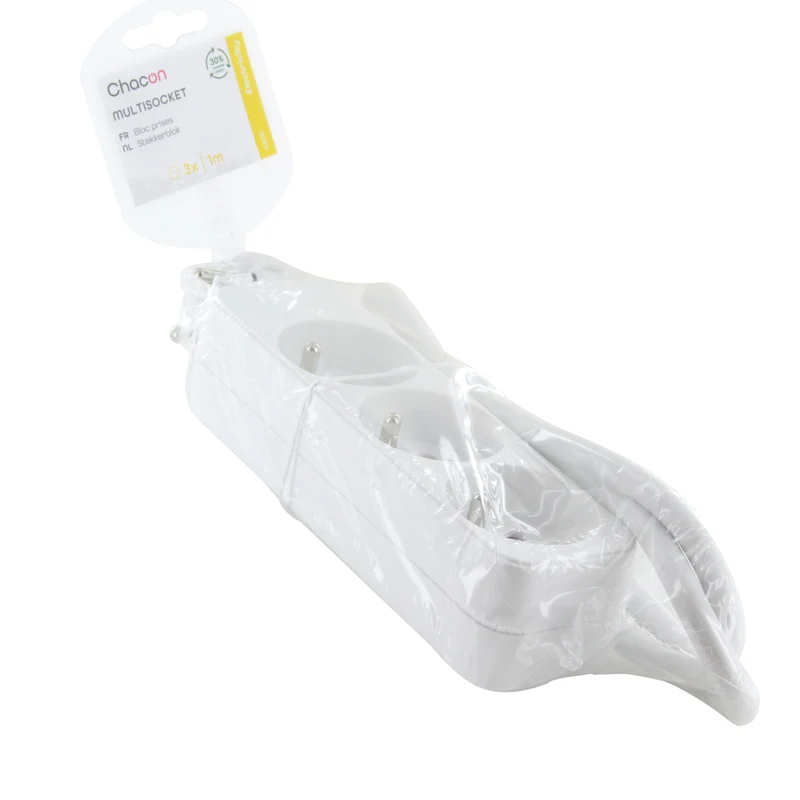 White power strip 3 x 16 A - 1 m
