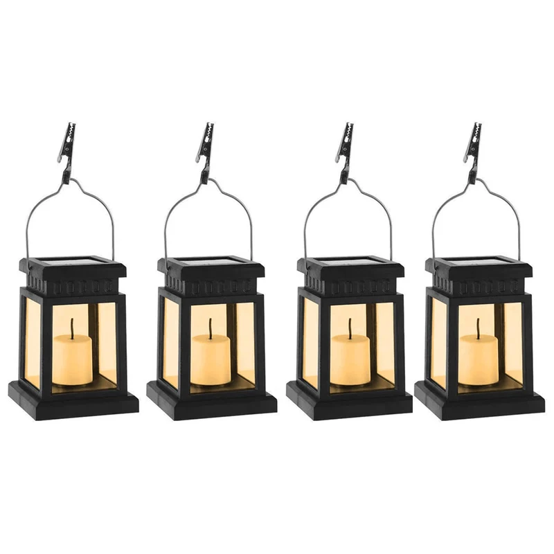 Lot de 4 Lanternes Rétro Solaires