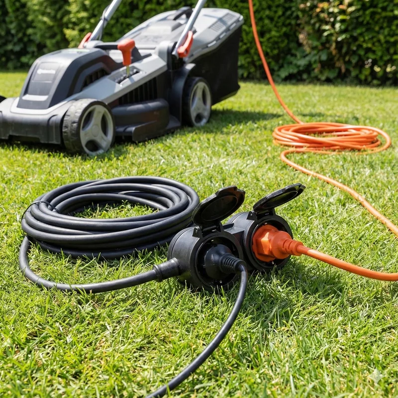 Extension cord HO5RR-F 3 x1,5mm2- IP44 Dual-Head - 10m