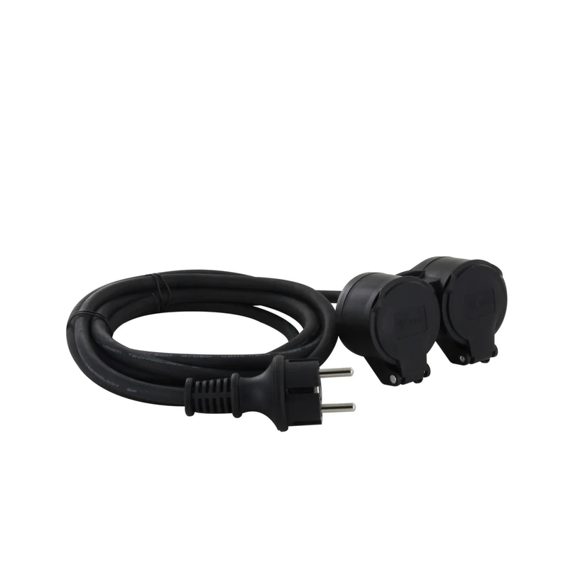 Extension cord HO5RR-F 3 x1,5mm2- IP44 Dual-Head - 10m