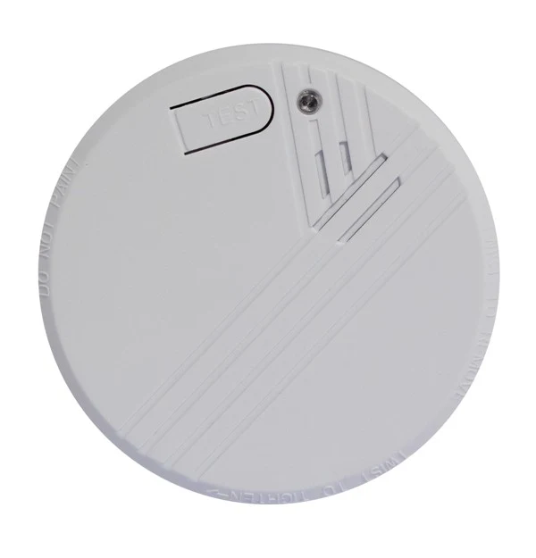 Optical smoke detector with 9-V lithium battery
