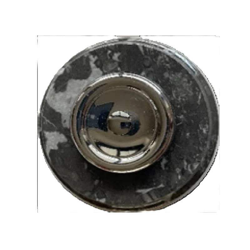 Sonnette filaire marbre royal gris avec marbrures collerette chrome