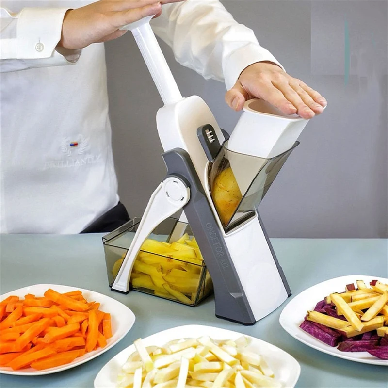 Kitchen'SLICER : Le découpeur de fruits et légumes 5 EN 1