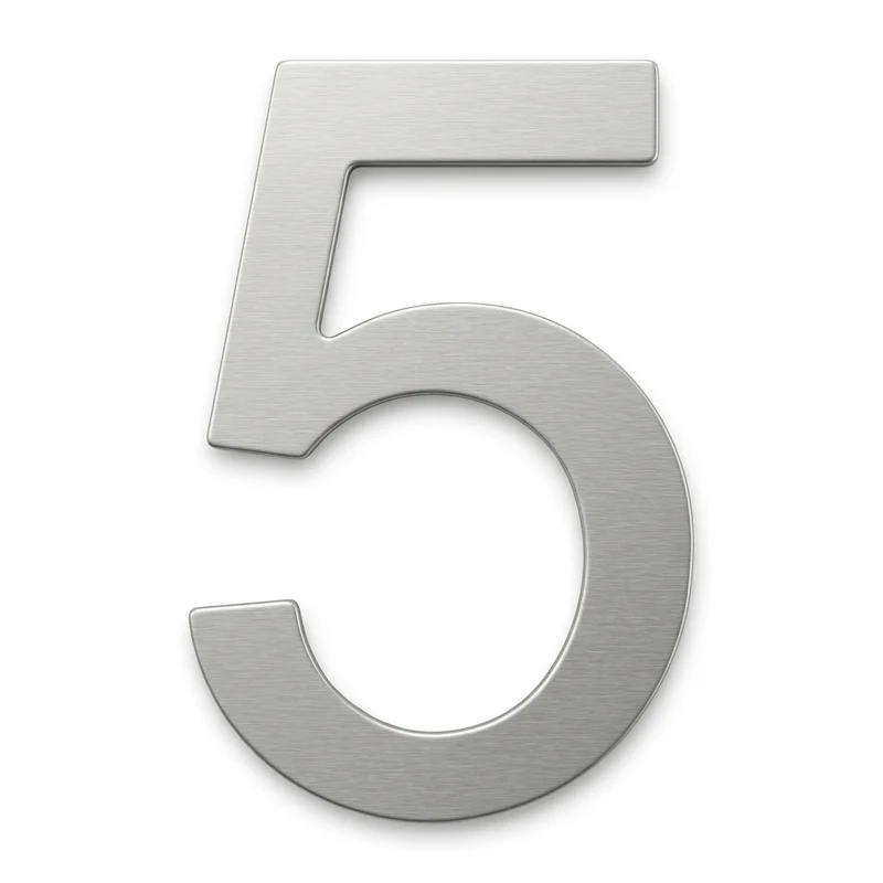 Chiffre adhésif inox Thirard 76 mm