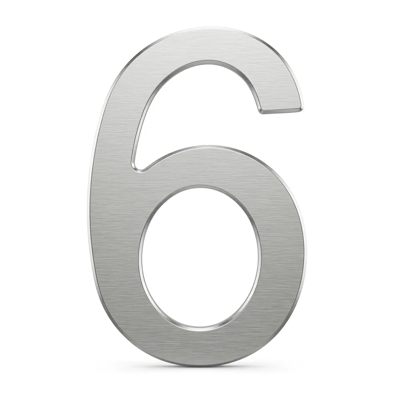 Chiffre adhésif inox Thirard 76 mm