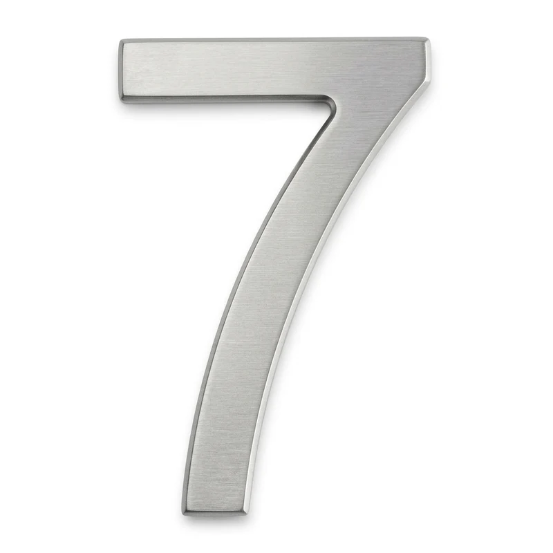 Chiffre adhésif inox Thirard 76 mm