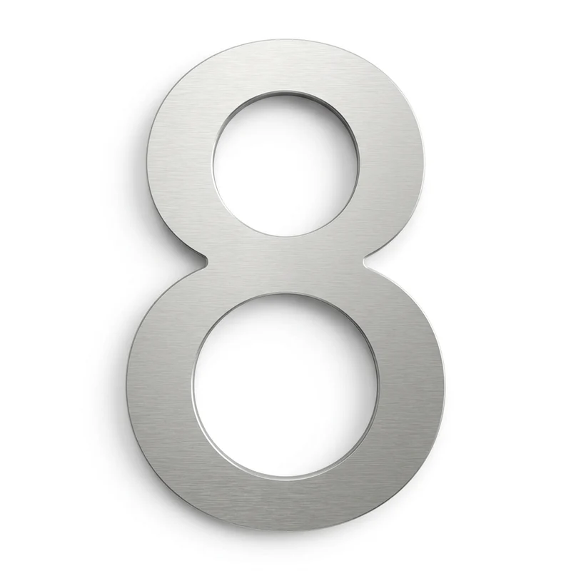 Chiffre adhésif inox Thirard 76 mm
