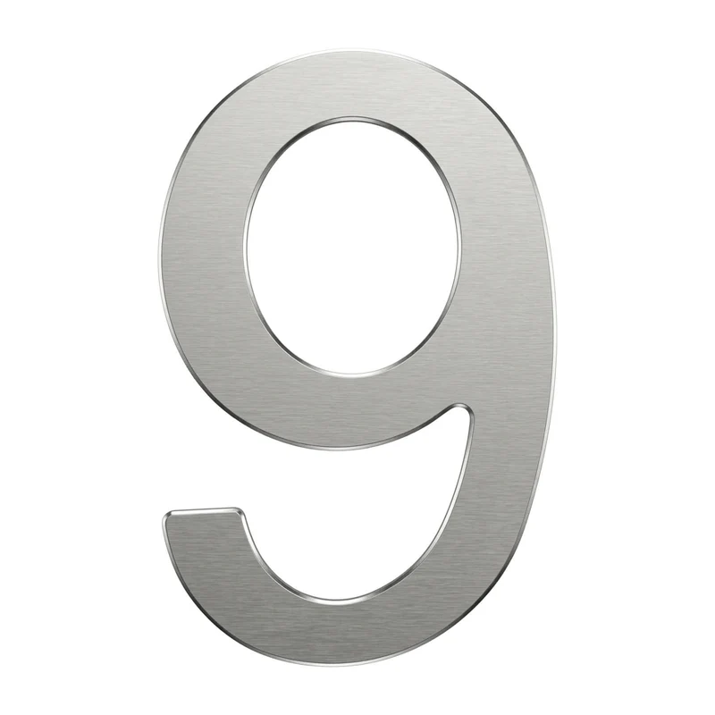 Chiffre adhésif inox Thirard 76 mm