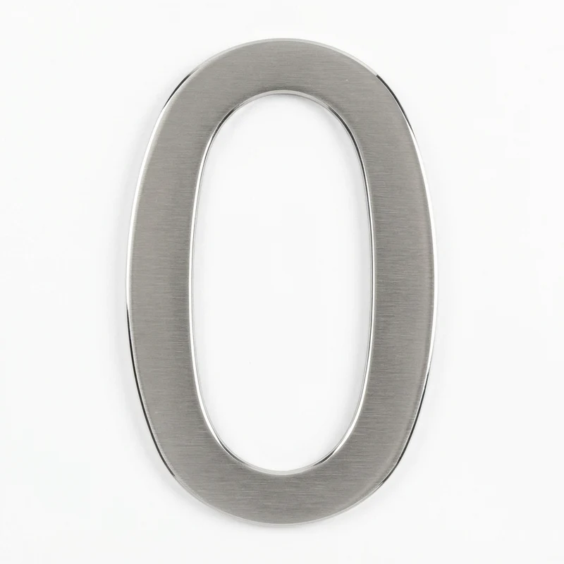 Chiffre adhésif inox Thirard 76 mm