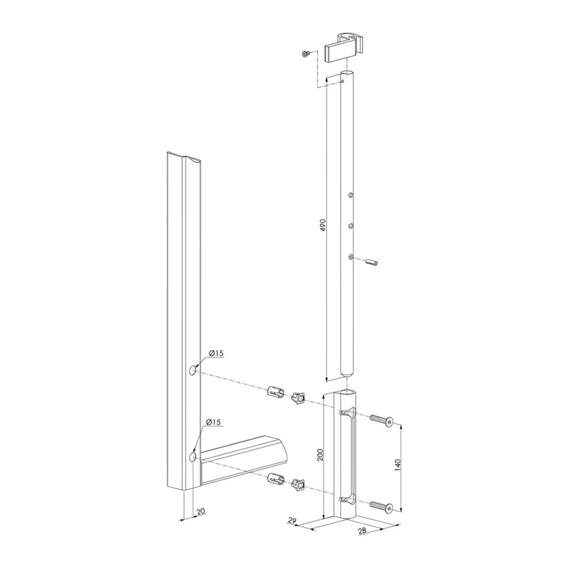 Verrou vertical Locinox à applique