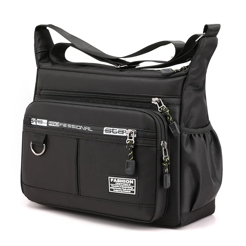 Sacoche Multipoches Homme – Tissu Oxford Résistant