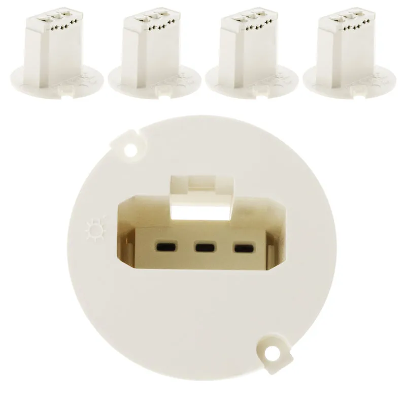 Lot de 5 couvercles DCL pour boîte applique Ø50mm - Blanc - Zenitech