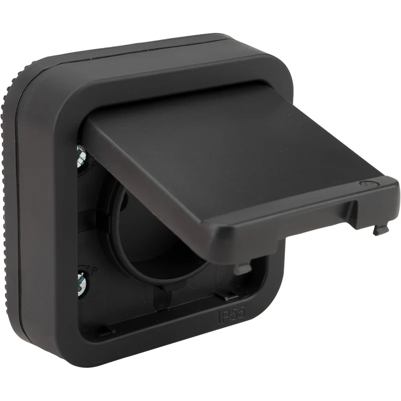 Prise française type E IP55 - 2P+T 16A - bornes auto - encastrée - gamme Granite - Protec