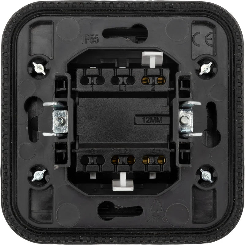 Commande éclairage va-et-vient ou sonnette IP55 - bornes auto - saillie - gamme Granite - Protec