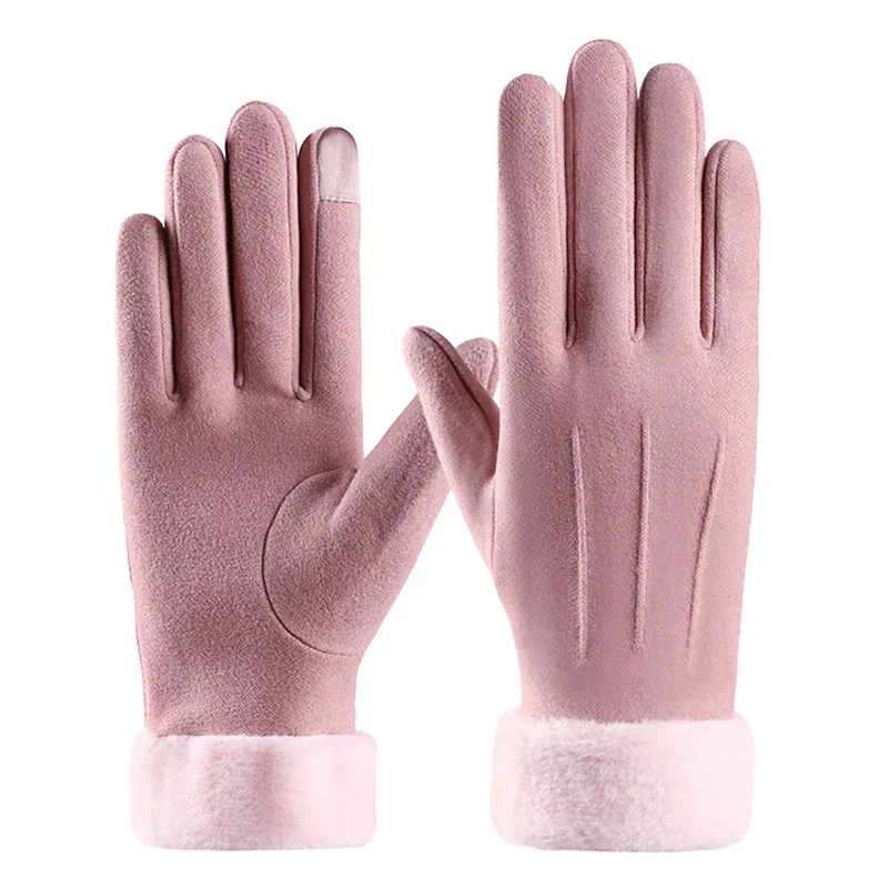 Gants en Daim Tactiles Chauds & Élégants - Femme
