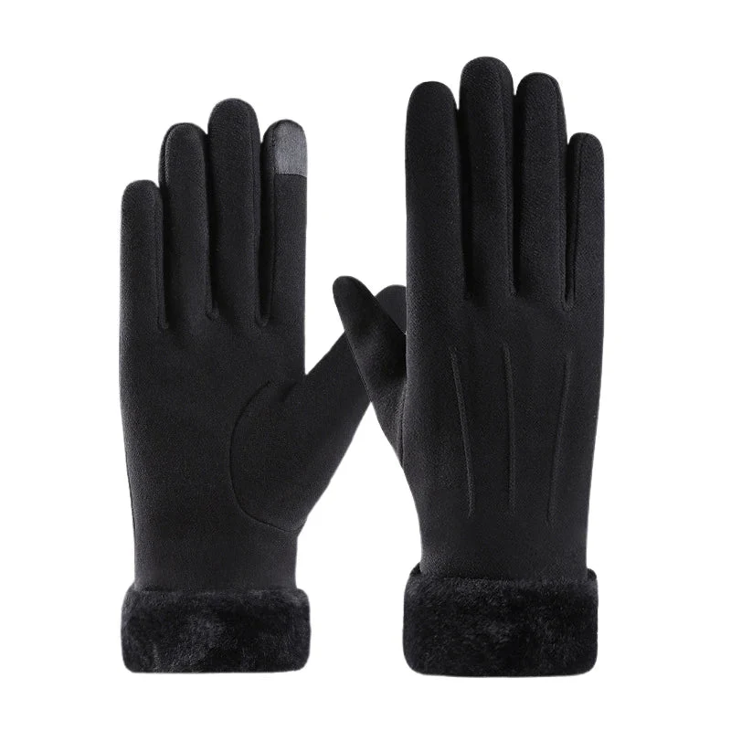Gants en Daim Tactiles Chauds & Élégants - Femme