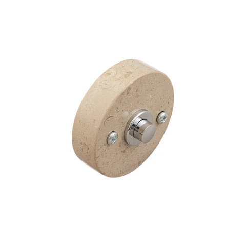 Sonnette filaire marbre royal comblanchien bouton chrome
