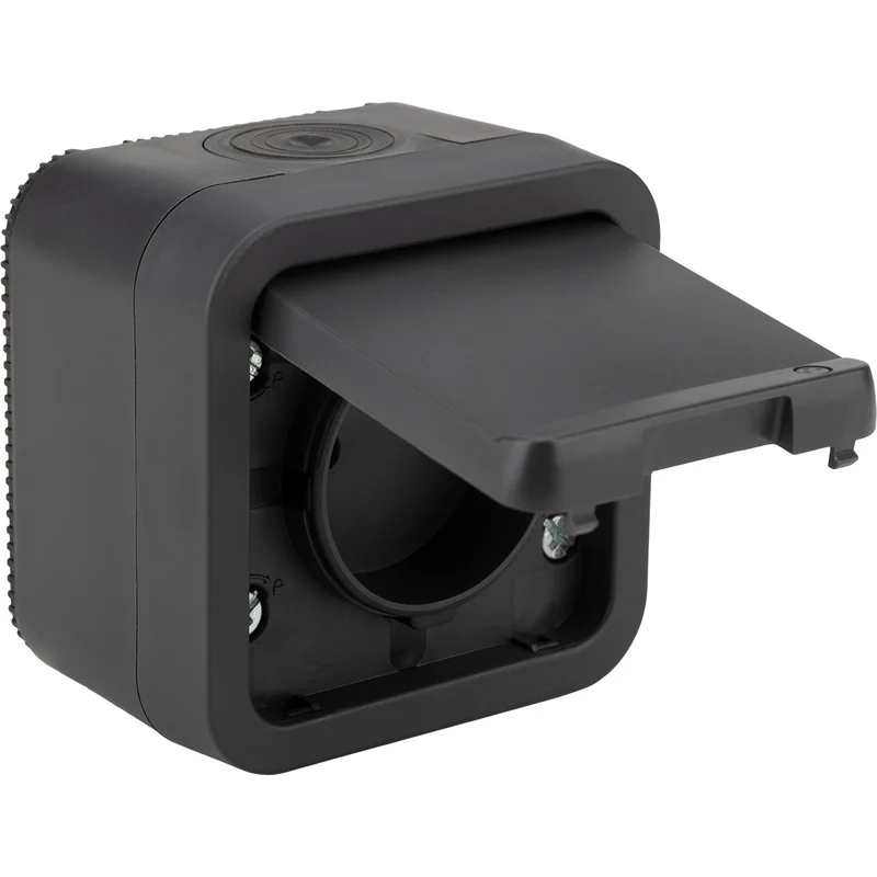 Prise 2P+T 16A simple ou double IP55 - bornes auto saillie - gamme Granite - Protec