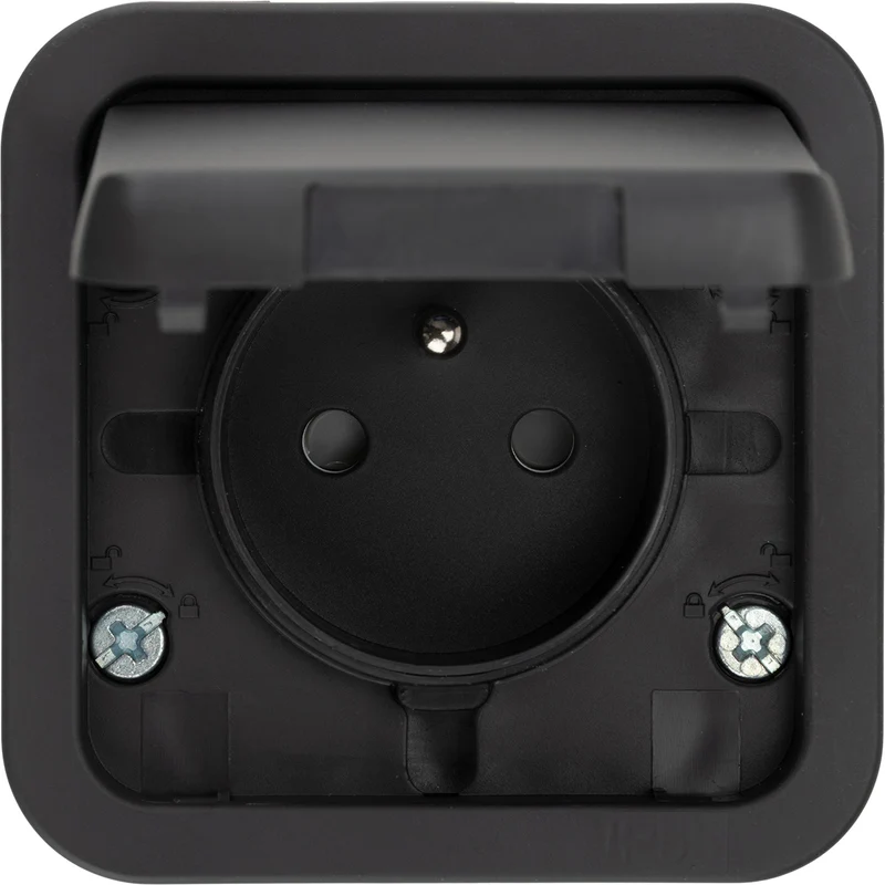 Prise 2P+T 16A simple ou double IP55 - bornes auto saillie - gamme Granite - Protec