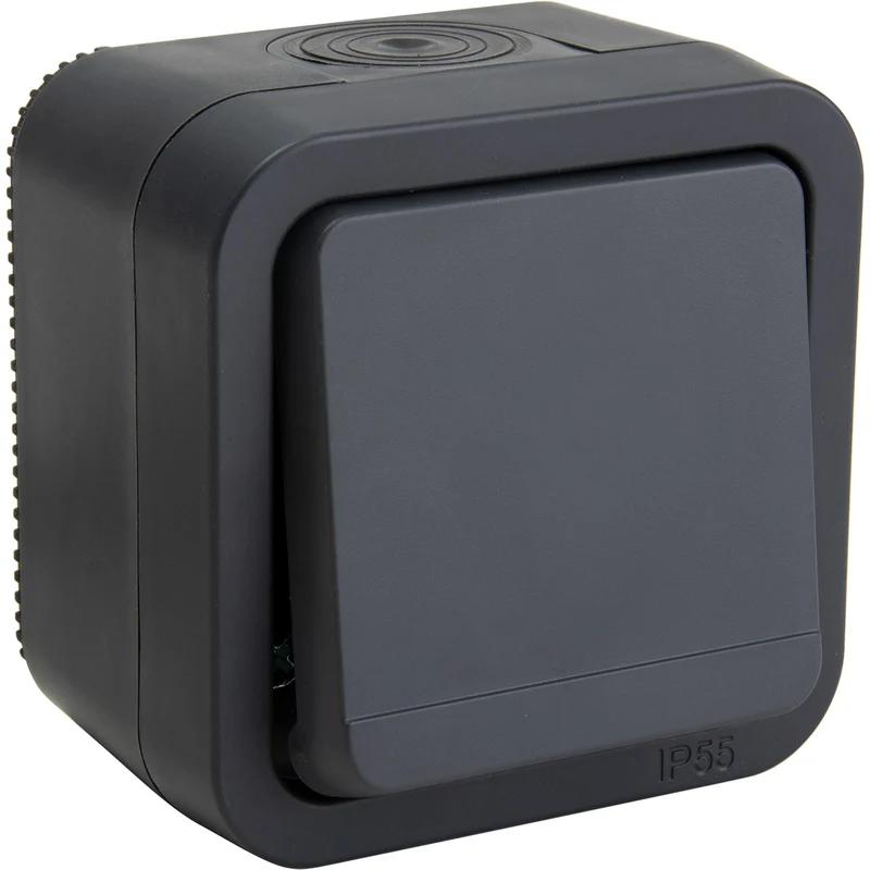 Bouton poussoir étanche IP55 bornes automatiques - en saillie - gamme Granite - Protec