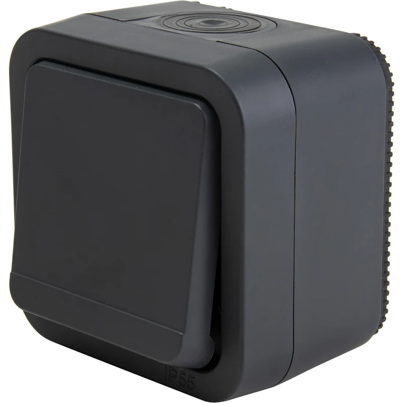 Bouton poussoir étanche IP55 bornes automatiques - en saillie - gamme Granite - Protec
