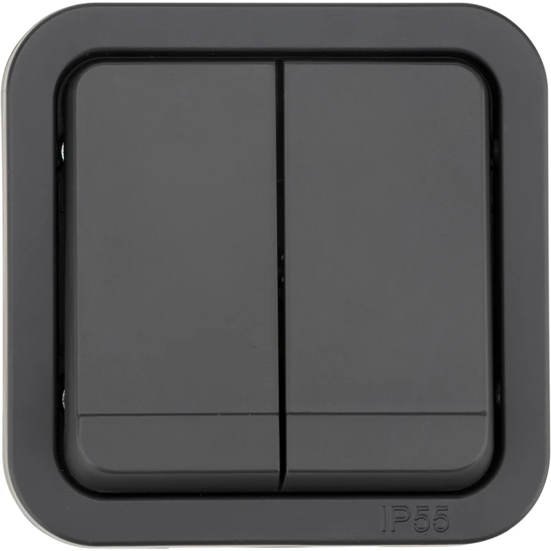 Double va-et-vient étanche IP55 bornes automatiques - en saillie - gamme Granite - Protec