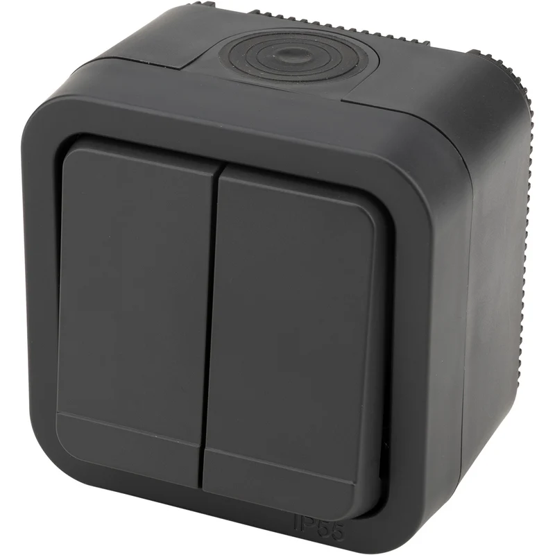 Double va-et-vient étanche IP55 bornes automatiques - en saillie - gamme Granite - Protec