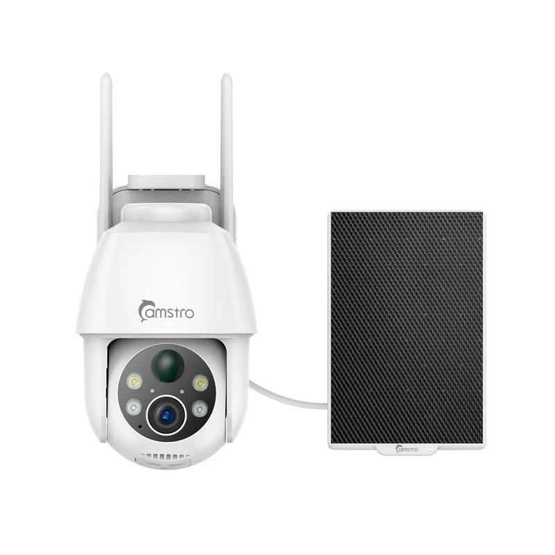 3MP Outdoor Solar Powered Battery Security IP Cameras, 5200mAh Rechargeable Battery, 130¡ã Ultra Wide Angle, Color Night Vision, Human & Vehicle Smart Detection, Two-Way Audio, Works with Alexa & Google
