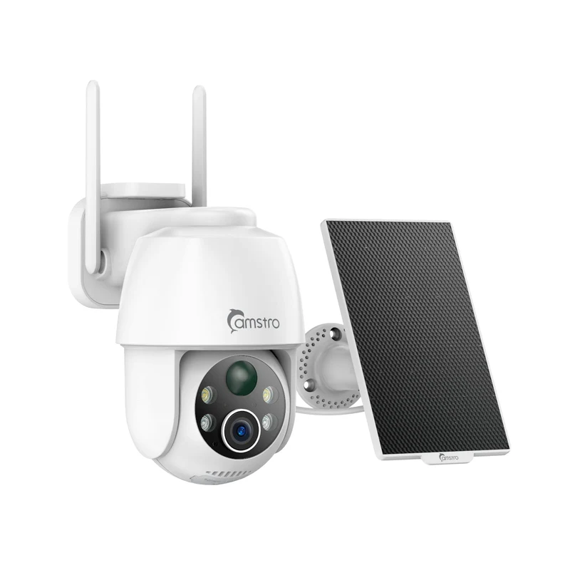 3MP Outdoor Solar Powered Battery Security IP Cameras, 5200mAh Rechargeable Battery, 130¡ã Ultra Wide Angle, Color Night Vision, Human & Vehicle Smart Detection, Two-Way Audio, Works with Alexa & Google