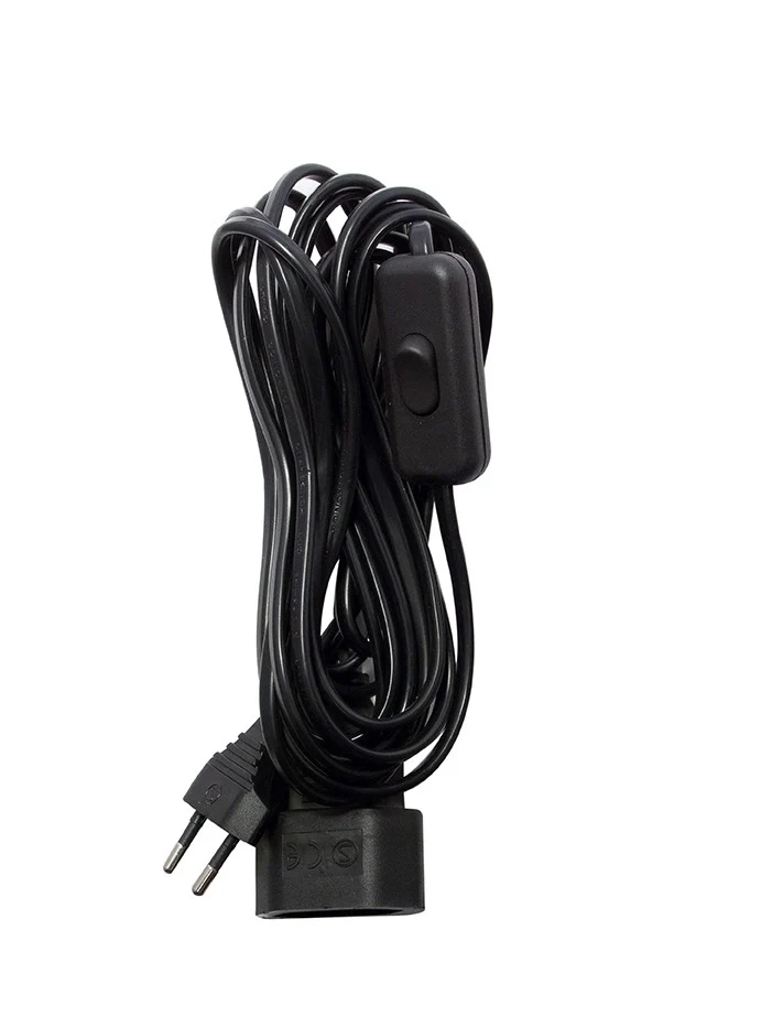 Extension with switch - Black - 4 m