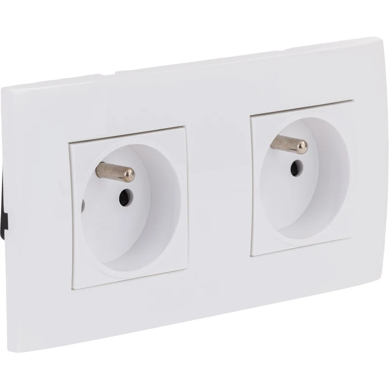 Double prise + plaque de finition Kalya - Zenitech
