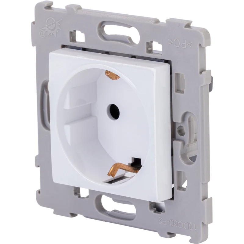 Prise Schuko encastrée - Blanc - Kalya - Zenitech