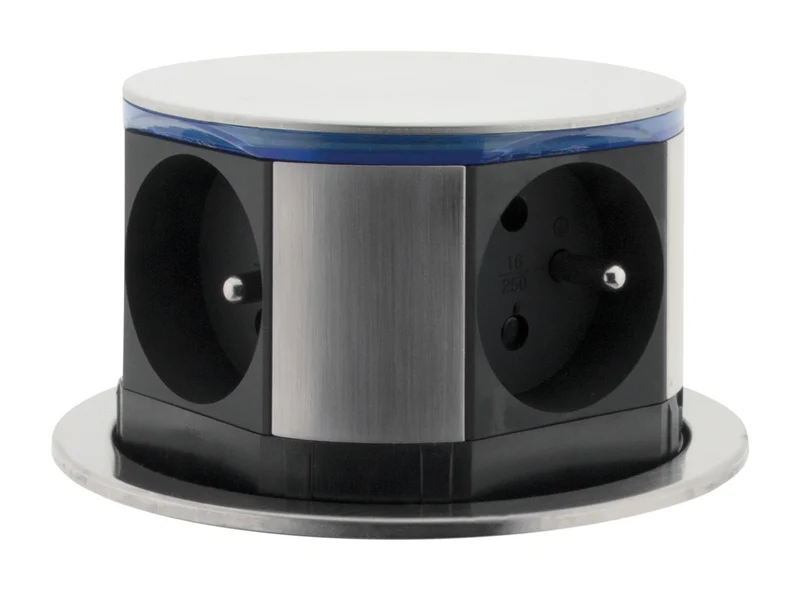 Bloc prise encastrable compacte 2P+T 16A + USB - Otio