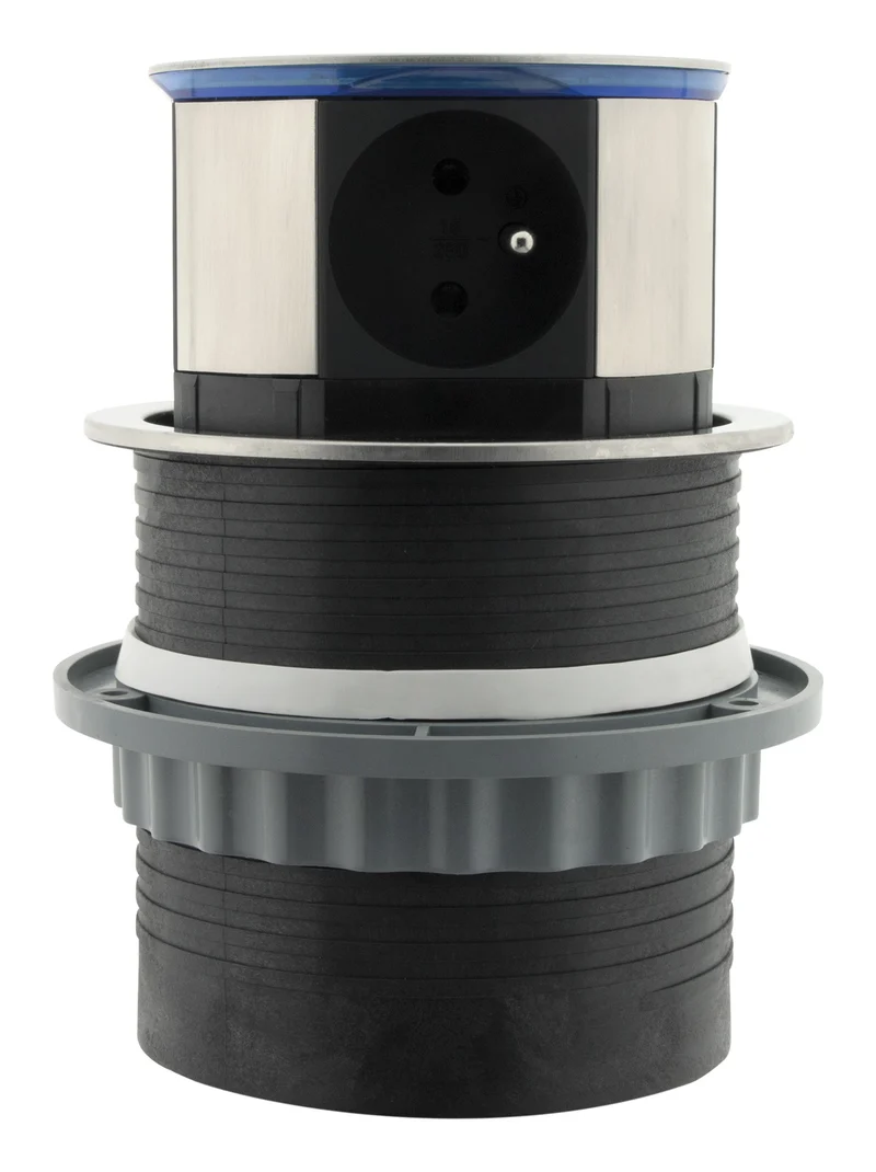 Bloc prise encastrable compacte 2P+T 16A + USB - Otio