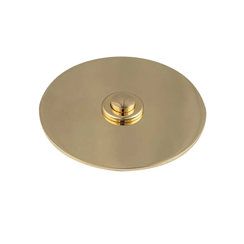Sonnette filaire rond laiton fin fixation murale