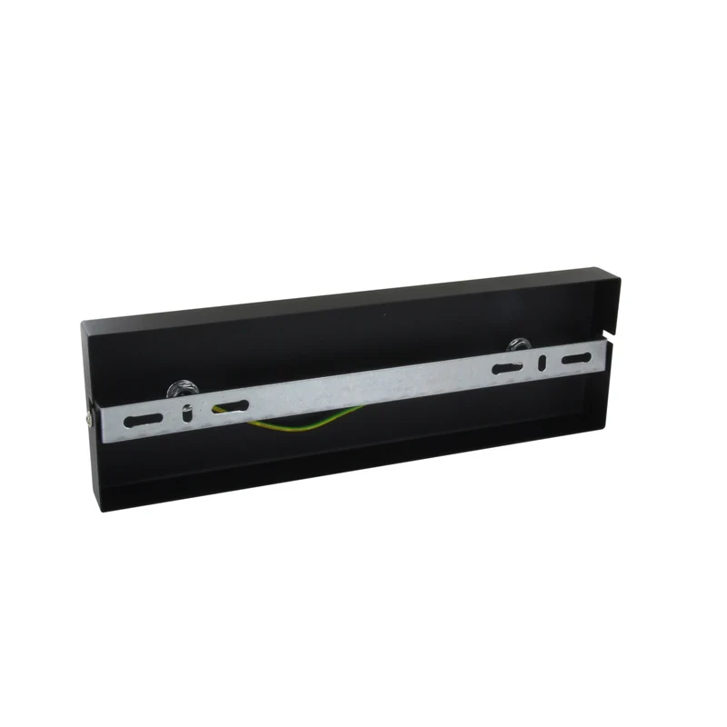Rectangular metal ceiling light - black