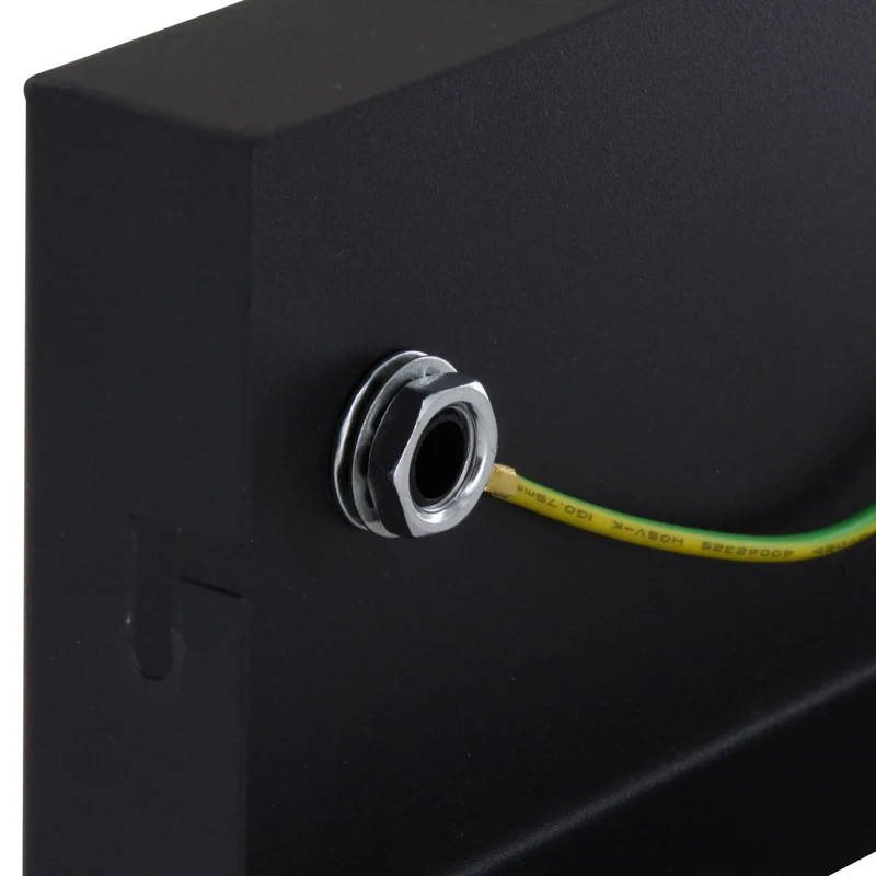 Rectangular metal ceiling light - black