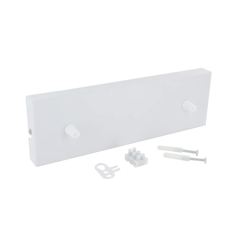 Rectangular metal ceiling light - white