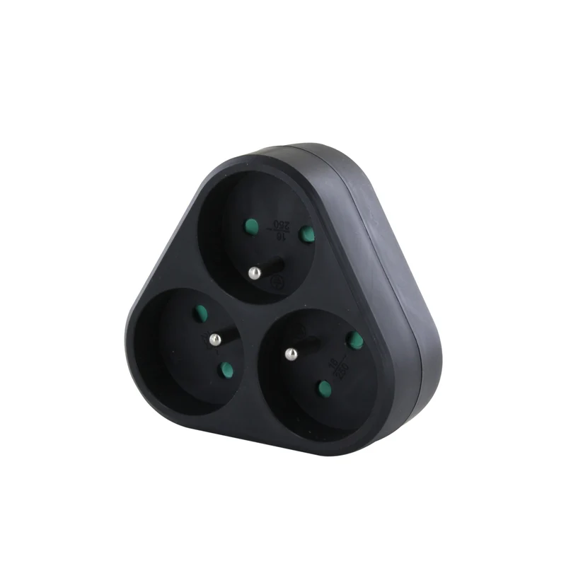 Black triangle adapter - 3 x 16 A