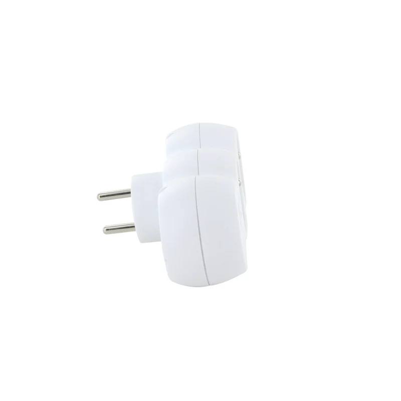 White terminal block - 2x16A with USB-A +USB-C