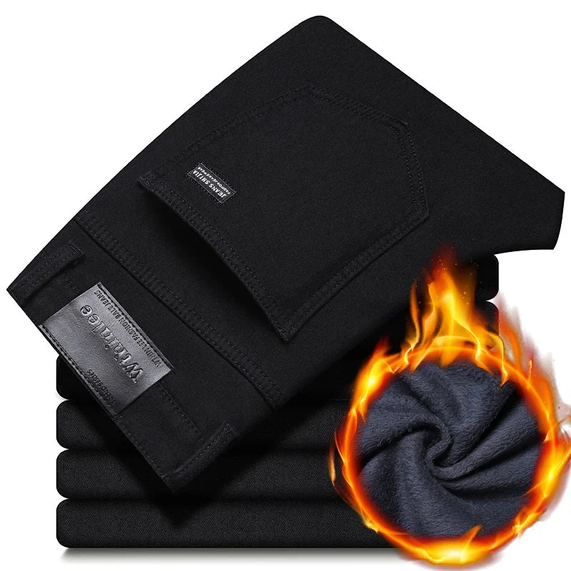 Jean Thermique Homme Hiver – Doublé Polaire Épais