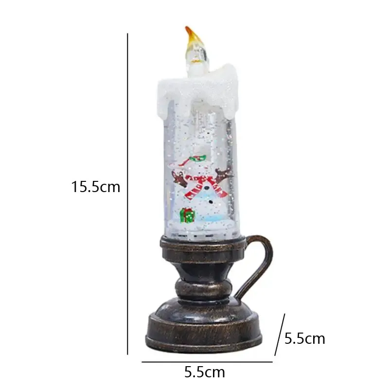 Bougie LED de Noël Effet Boule de Neige