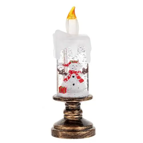 Bougie LED de Noël Effet Boule de Neige
