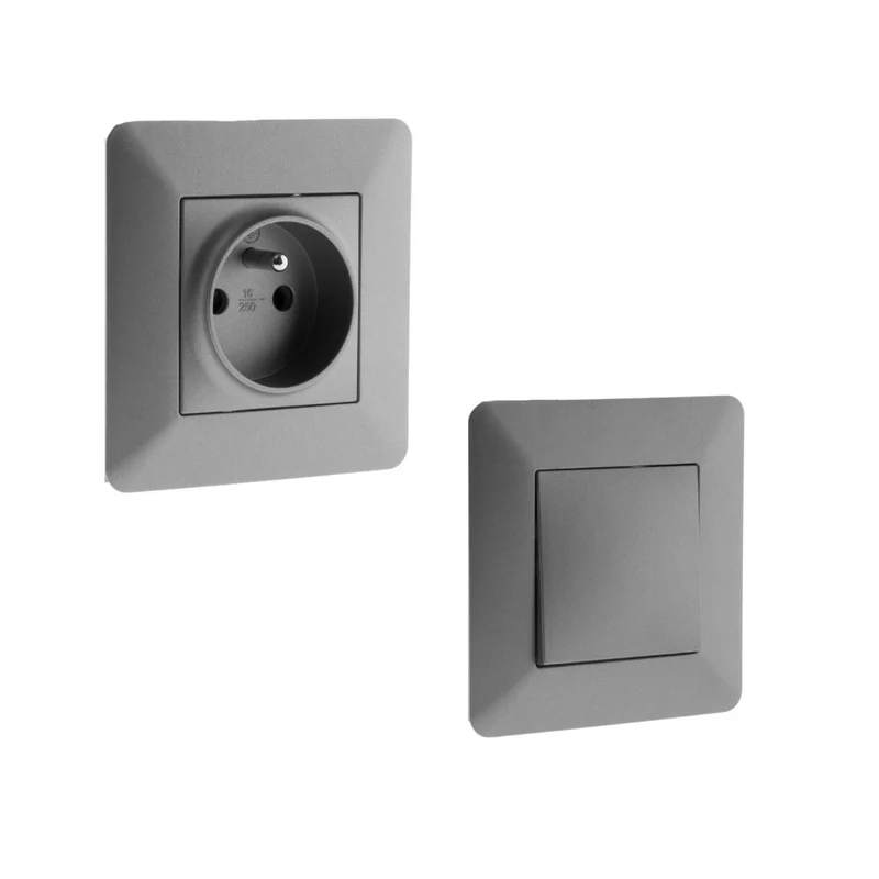 Lot prises monopostes + interrupteurs va-et-vient - Zenitech
