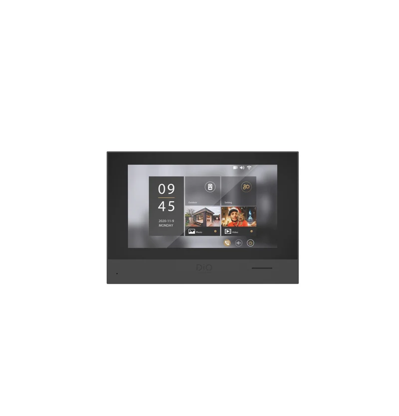 WiFi DiO wired videophone with 7" touchscreen and RFID opening