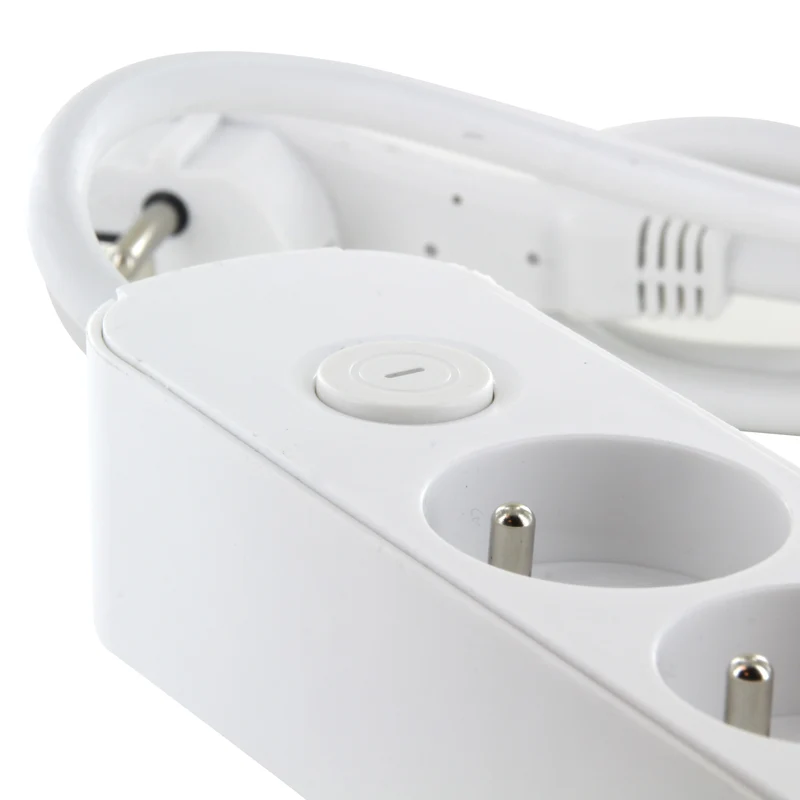 Power strip 5 x 16 A with switch + USB-A + USB-C - 1.5 m - White