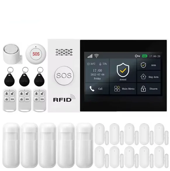 Système d'Alarme Maison Keynoxy™ Fortress : Centrale Sans Fil 4G/WiFi 433MHz