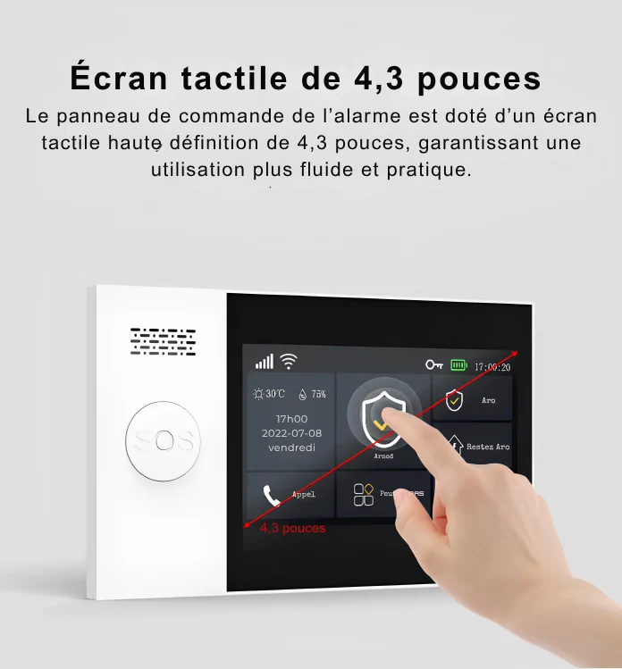 Système d'Alarme Maison Keynoxy™ Fortress : Centrale Sans Fil 4G/WiFi 433MHz