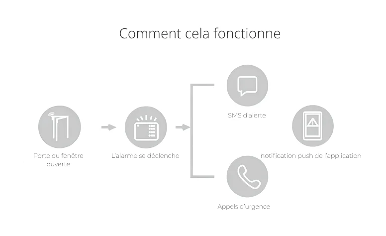 Détecteur d'Ouverture Keynoxy™ Sentry : Capteur Magnétique Sans Fil 433MHz