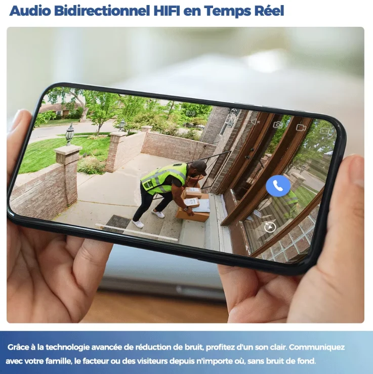 Caméra de Surveillance Keynoxy™ Solar : Solaire, WiFi & Détection IA
